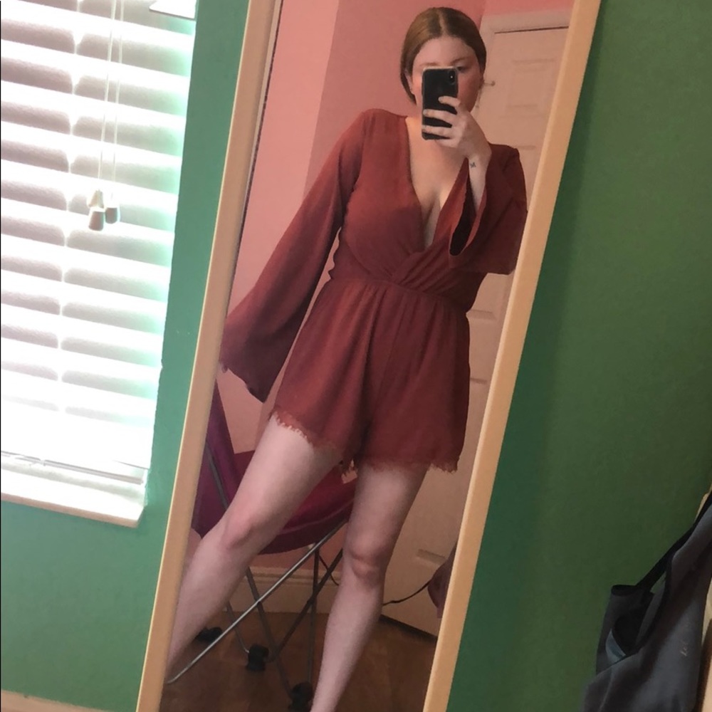 Burnt orange romper